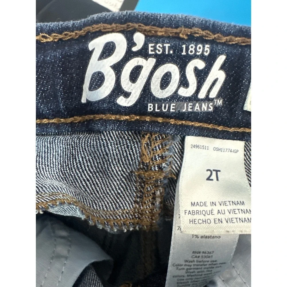 OshKosh B'gosh Kids Blue Jeans Boot Cut Size 2T Cotton Blend Stretch